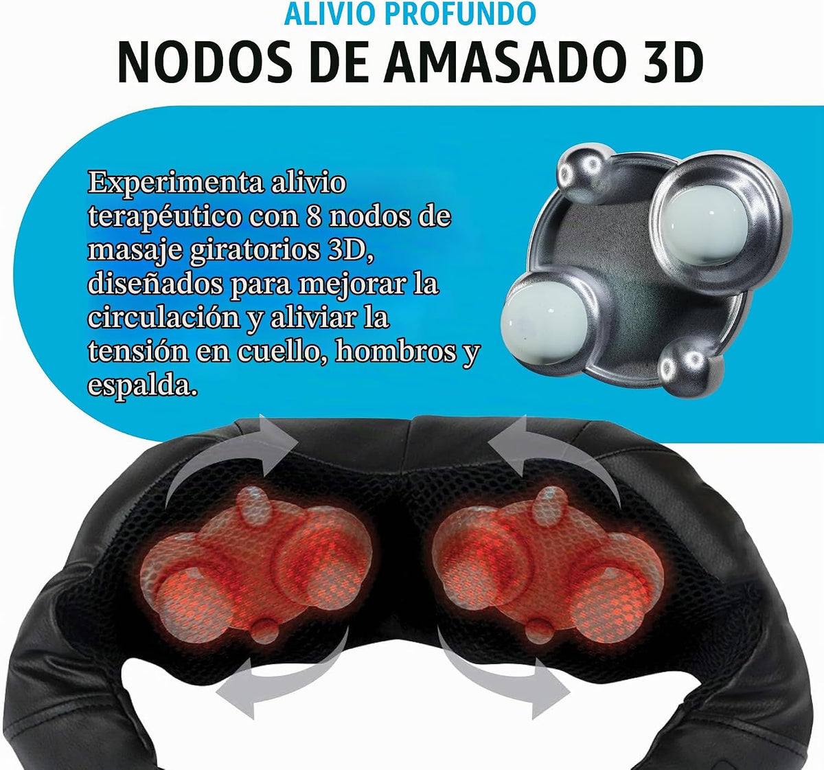 Daiwa Felicity Shiatsu Masajeador de cuello y espalda con calor, al...