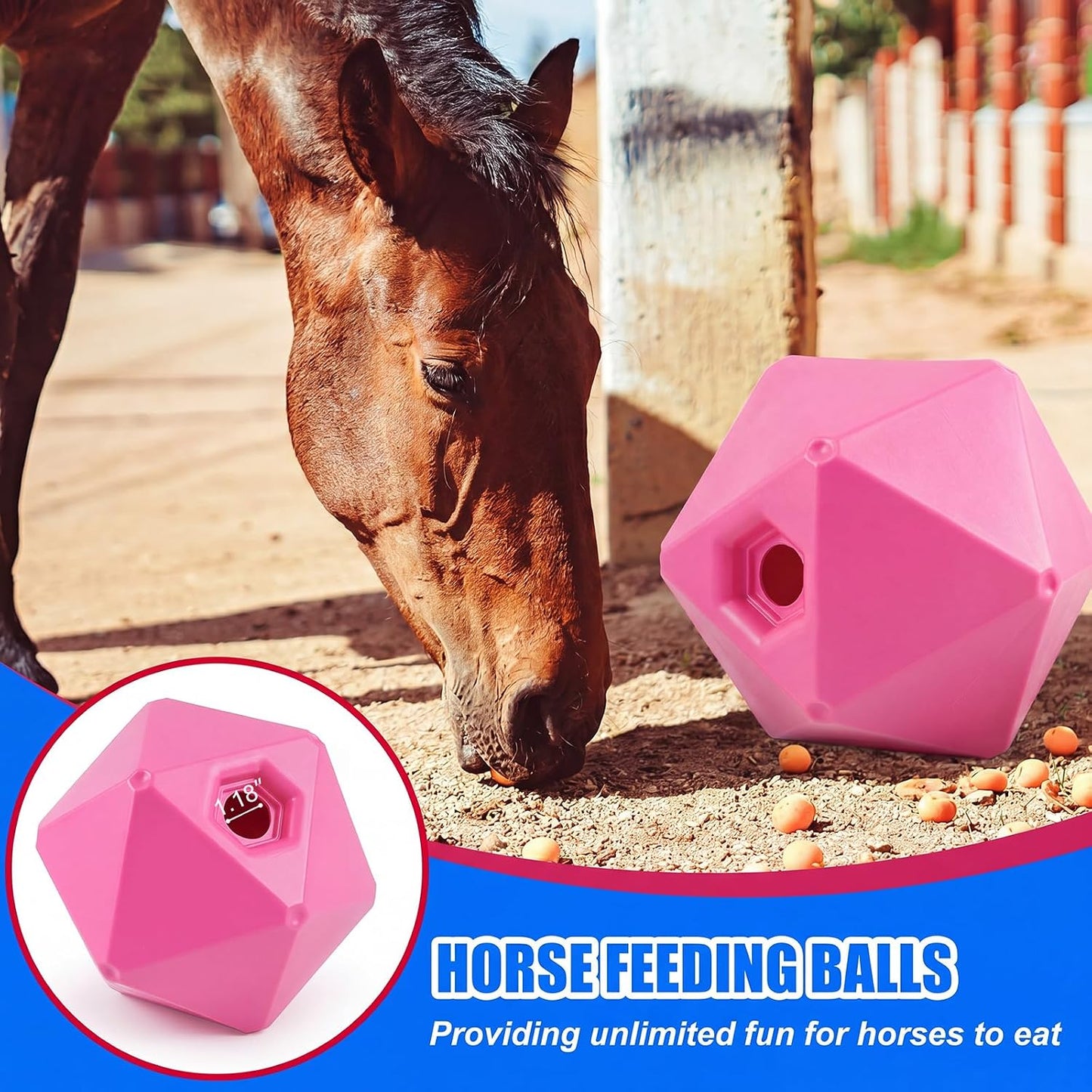 Seenelling Paquete de 1 bola de golosinas para caballos, juguete |...