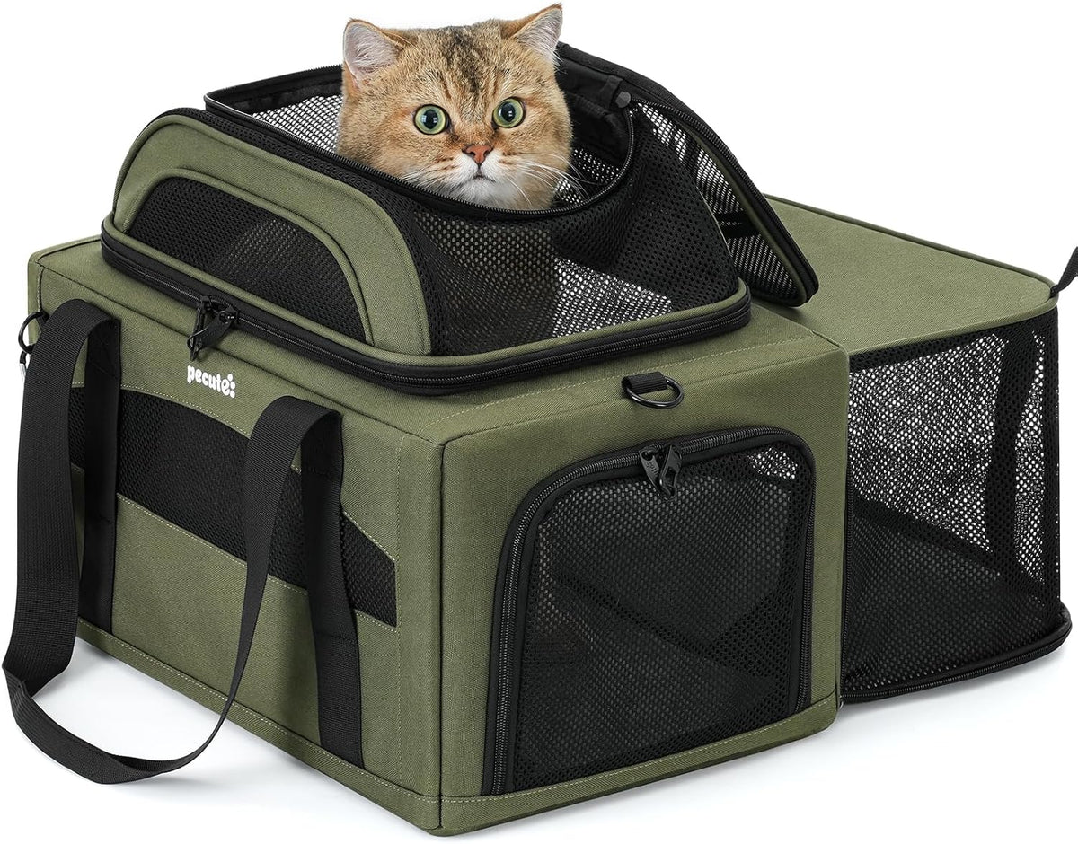 Pecute Transportador de mascotas aprobado por aerolíneas superior p...