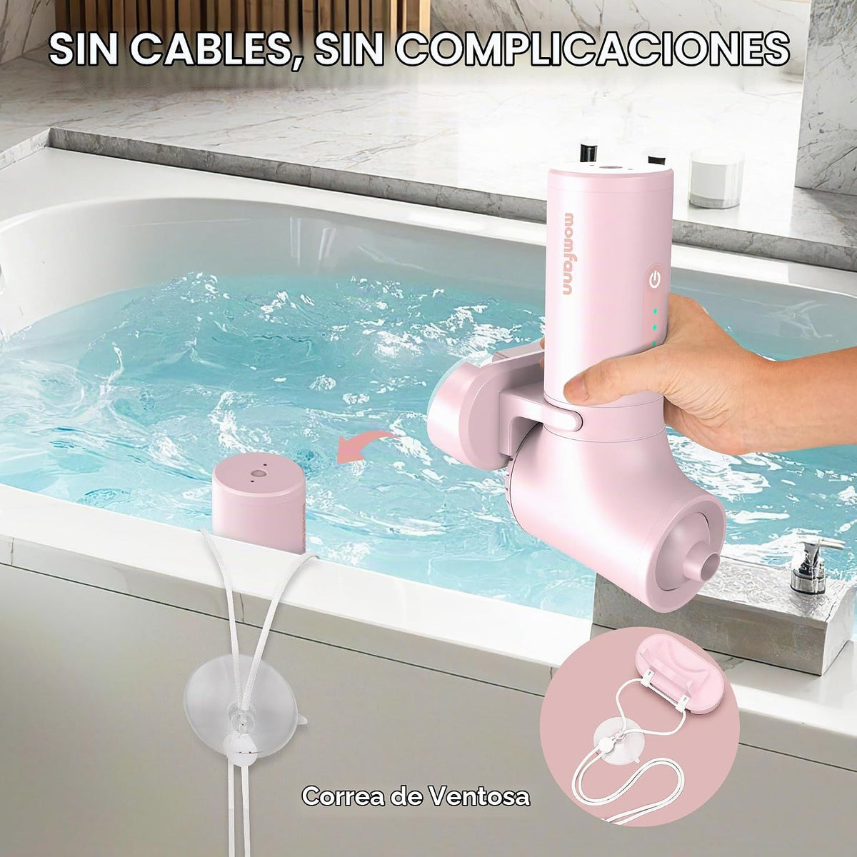 MOMFANN Bañera de chorros de spa, accesorios de bañera portátiles s...