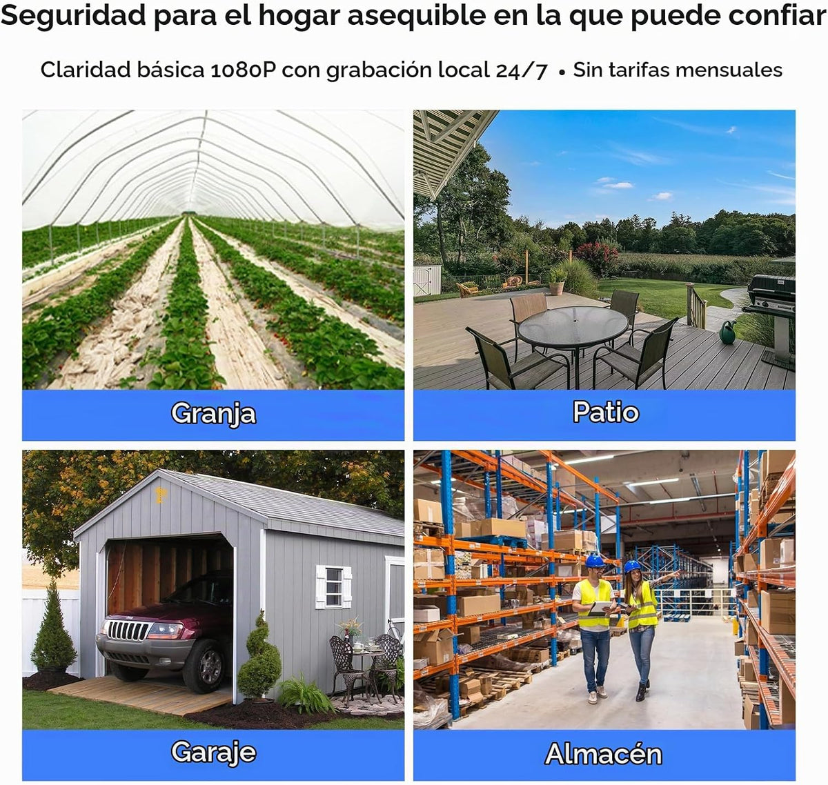 VORGUT Sistema de Cámara de Seguridad Cableada para Exteriores con...