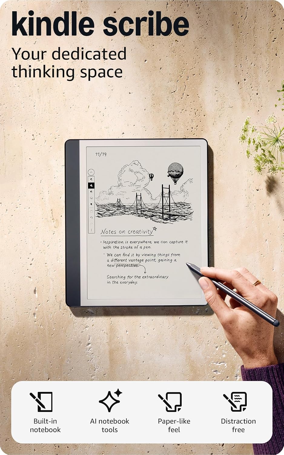 Amazon Kindle Scribe (16\u202FGB). Tus notas, documentos y libros,...