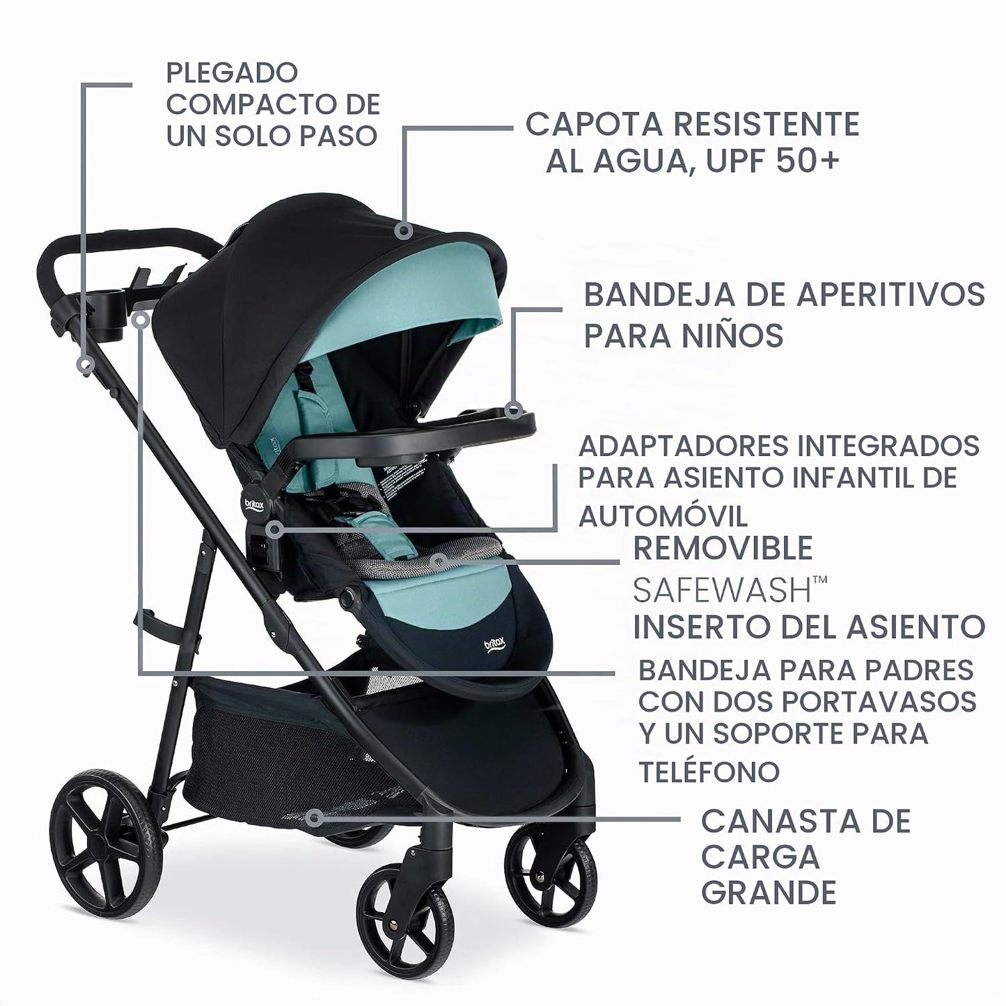 Britax Willow Brook S+ Sistema de viaje para bebé, asiento de autom...