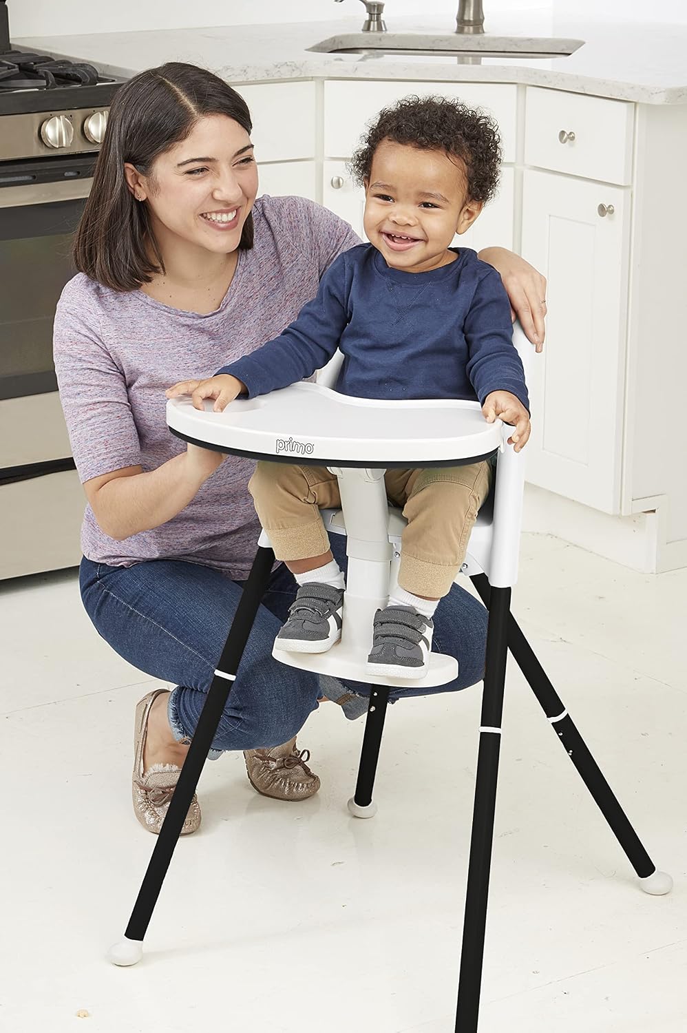 Primo Cozy Tot - Silla alta plegable convertible de lujo y silla pa...