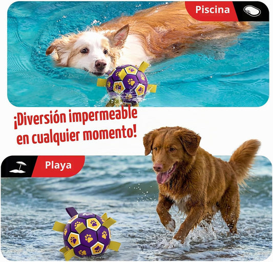 QDAN Juguetes de cuerdas para perros, pelota de fútbol con correas,...