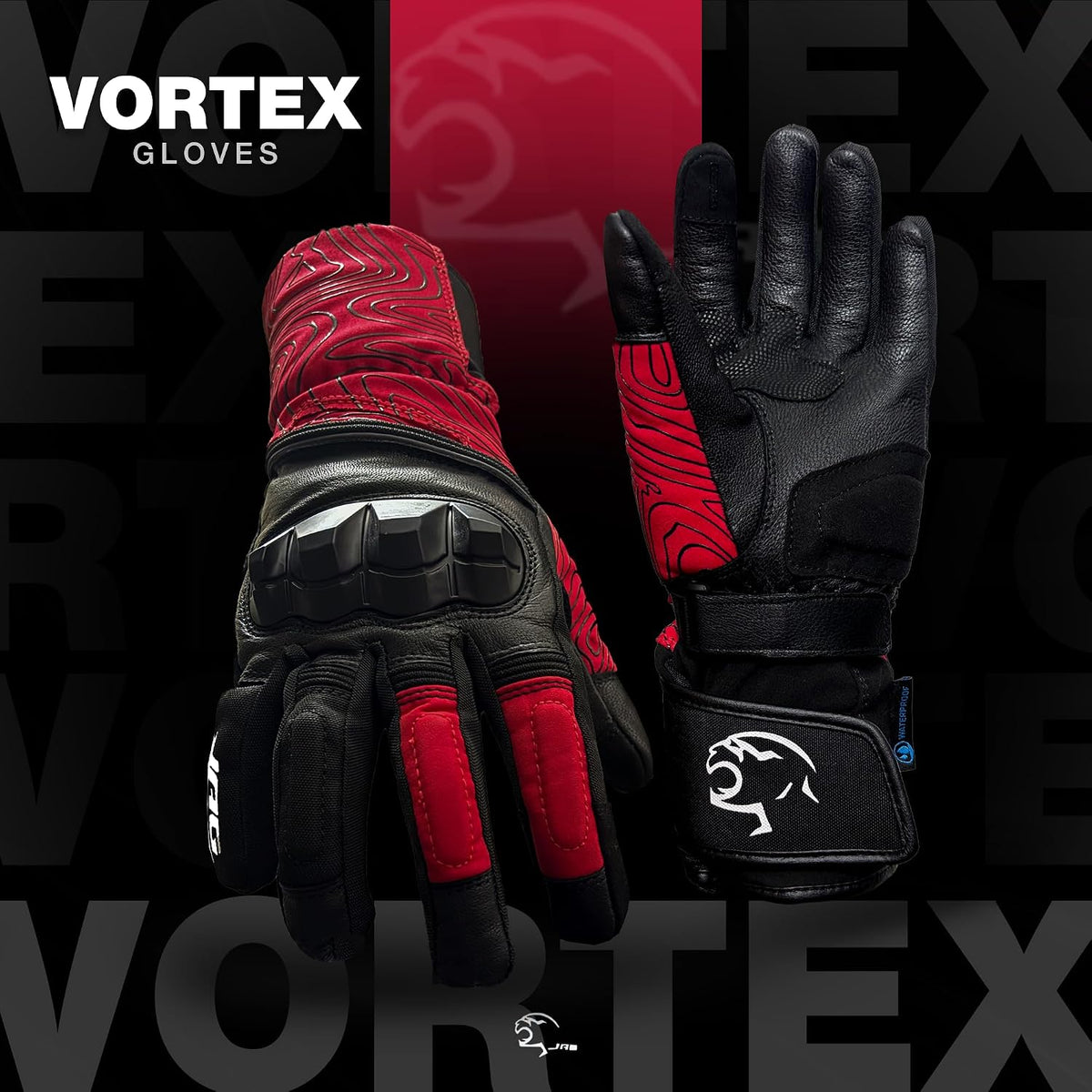 PUNTA. Guantes de moto de cuero de invierno para hombre, guantes co...