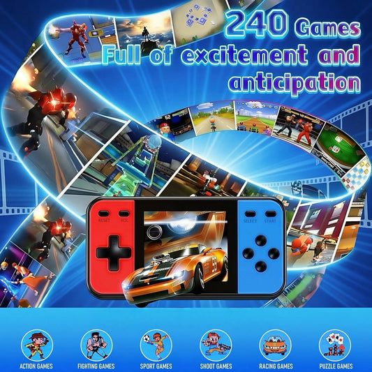 Consola de juegos de mano retro, 240 videojuegos clásicos retro pre...