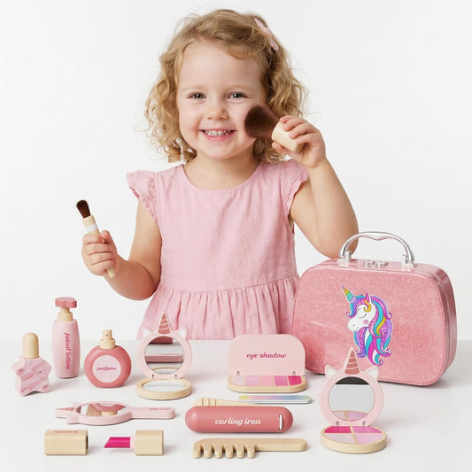 Juego de maquillaje con temática de unicornio, juguetes para niñas...