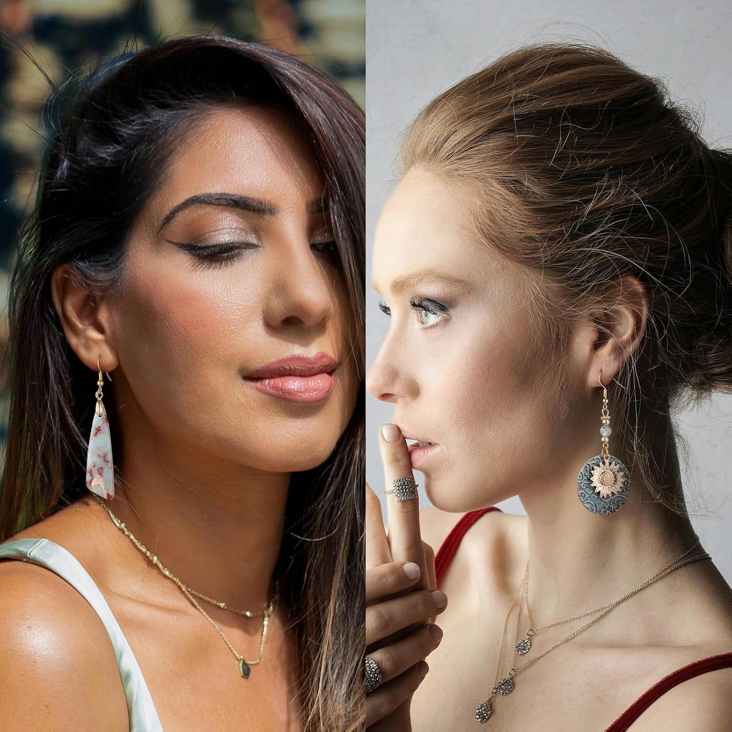 16 pares de aretes para mujeres de moda, Funtopia aretes bohemios c...
