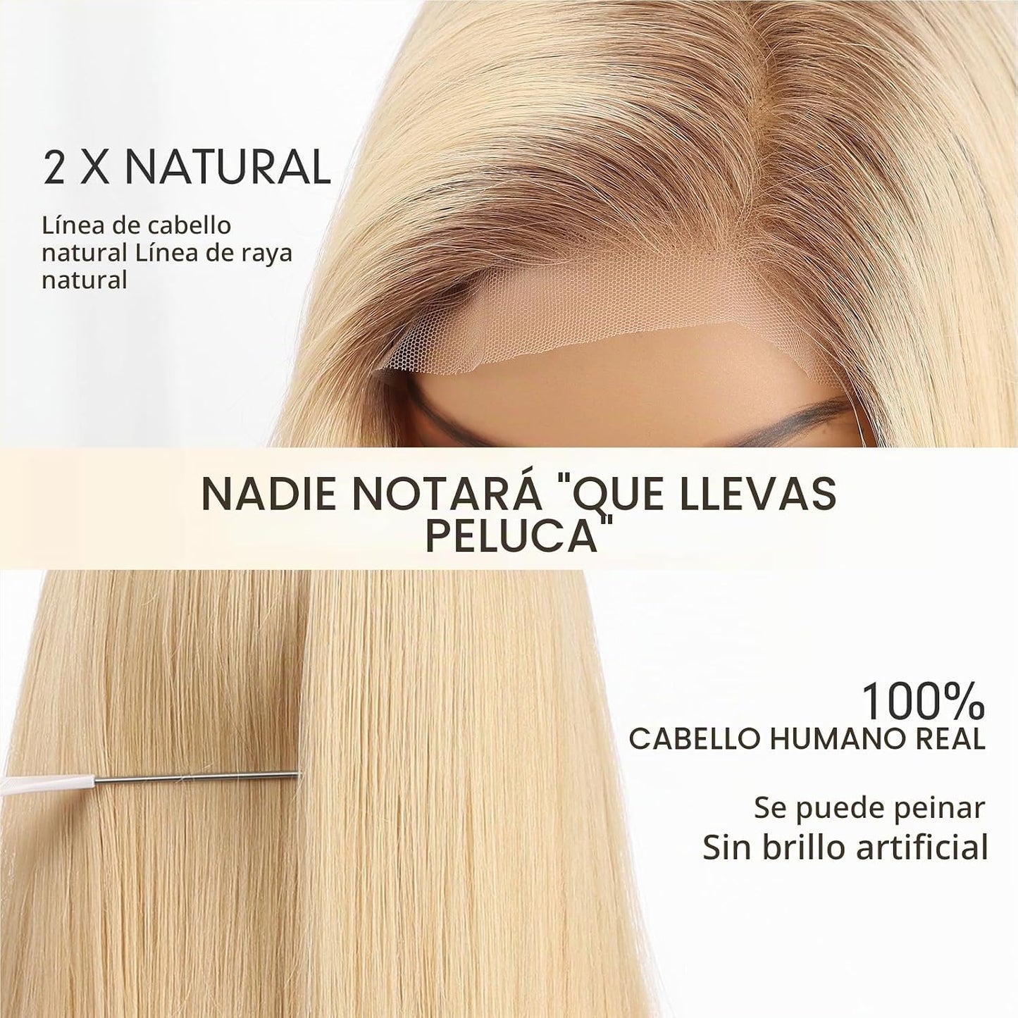 Wear but free KKU Pelucas de cabello 100% humano para mujer, peluca...