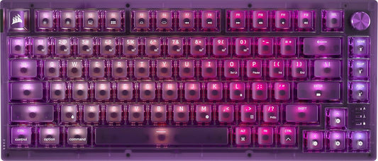 Corsair Teclado mecánico inalámbrico para juegos K65 Plus 75% RGB i...