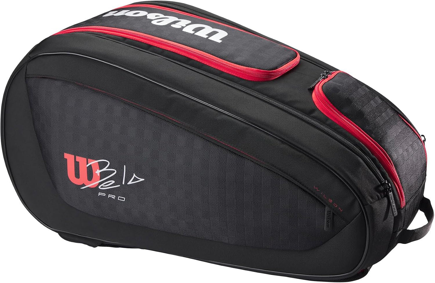 WILSON Bela Super Tour Padel Bag - Negro\/Rojo, Capacidad para hast...