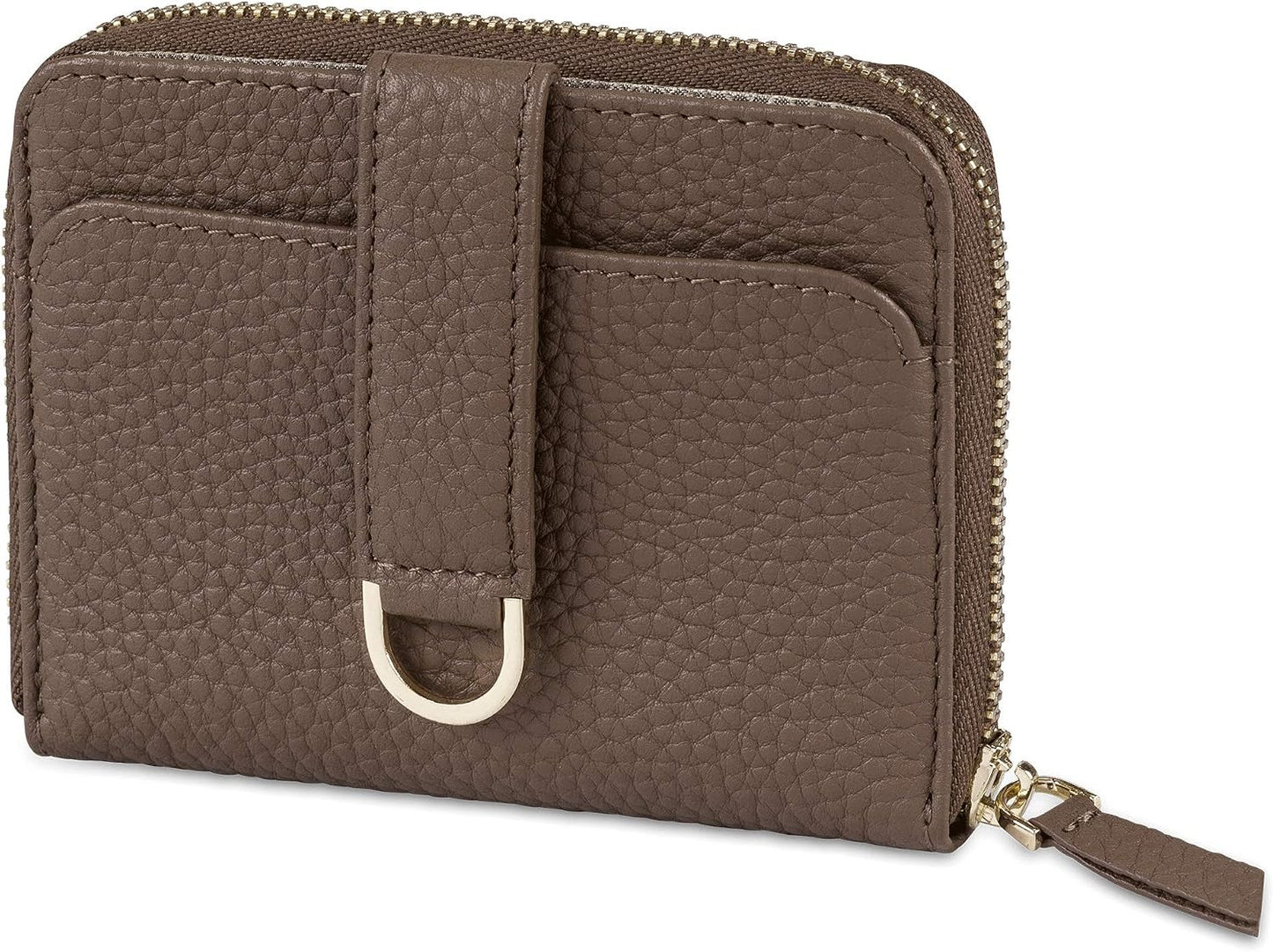 Vaultskin Cartera pequeña para mujer, tarjetero de cuero con bloque...