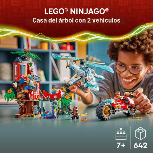 LEGO NINJAGO Juego de construcción de vehículo ninja con casa en el...