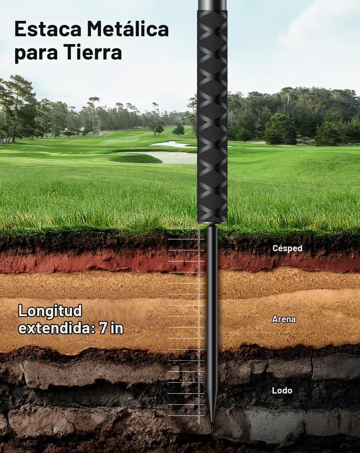 OMOTON CV08-B1 Trípode de golf y monopie, kit Pro 5 en 1 (soporte m...