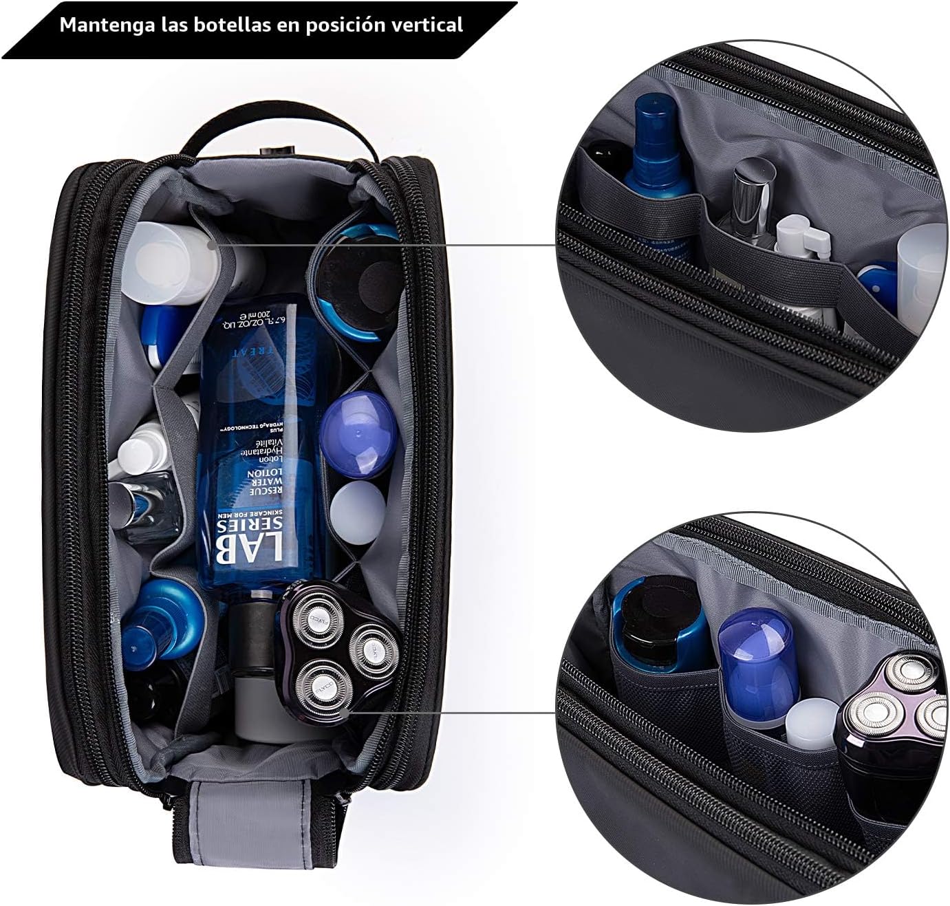 BAGSMART Neceser de Aseo para Hombre, Organizador de Viaje Dopp Kit...