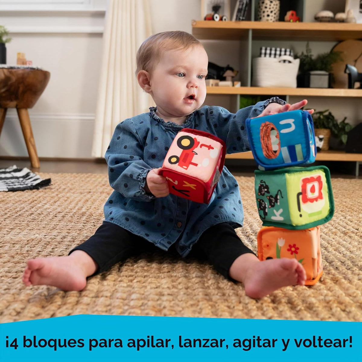 Baby Einstein Alpha Stacks - Bloques de aprendizaje para bebés, jug...