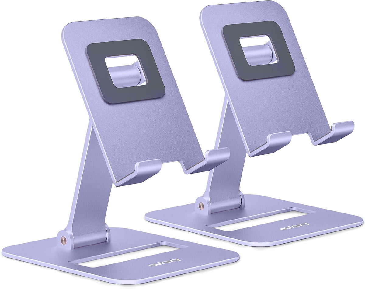Nulaxy Paquete de 2 soportes plegables dobles para teléfono celular...