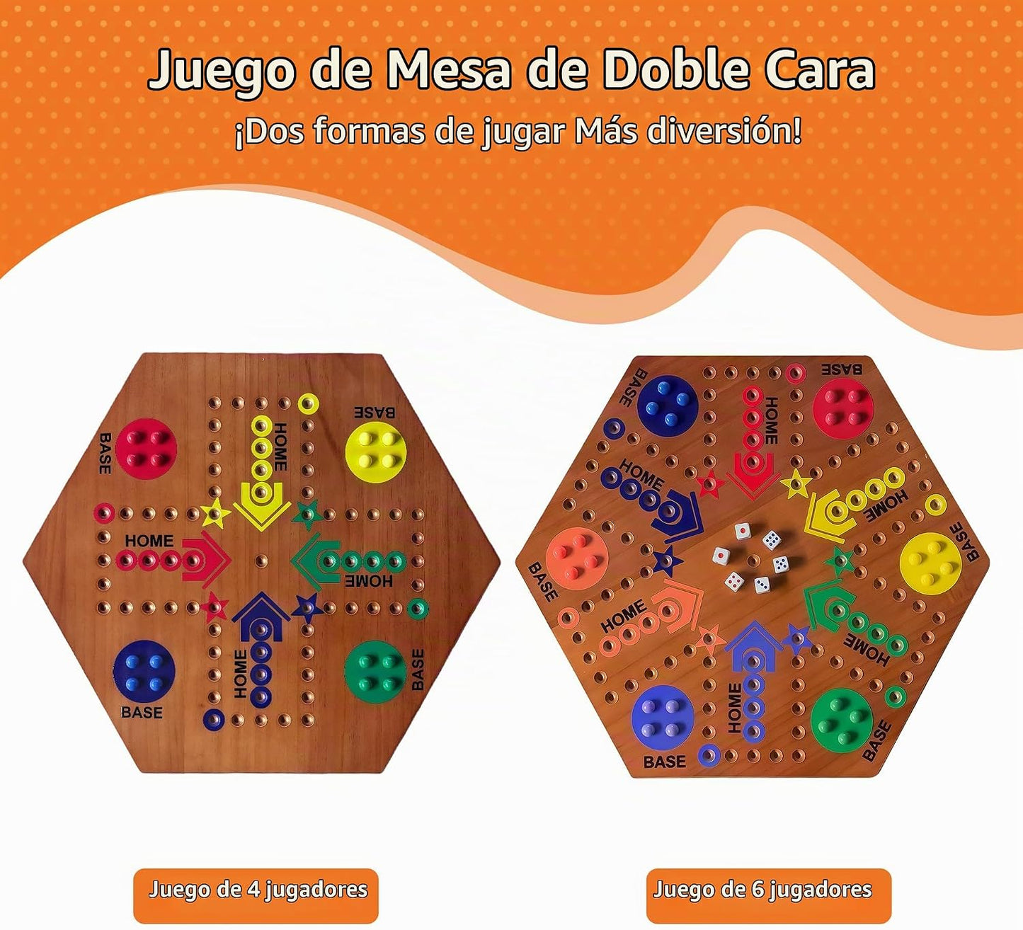 Juego de mesa de madera, juego de mesa original de mármol de doble...