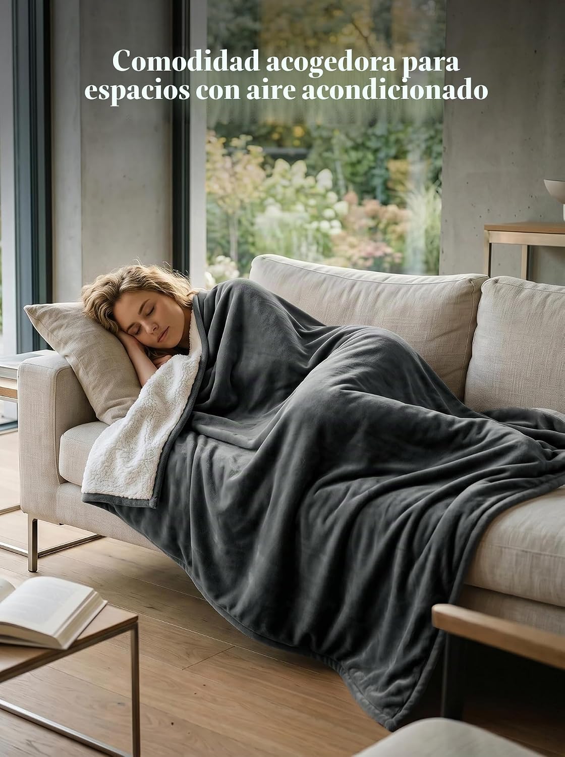 Utopia Bedding Manta Sherpa Tamaño Queen (Gris, 90x90 Pulgadas) - M...