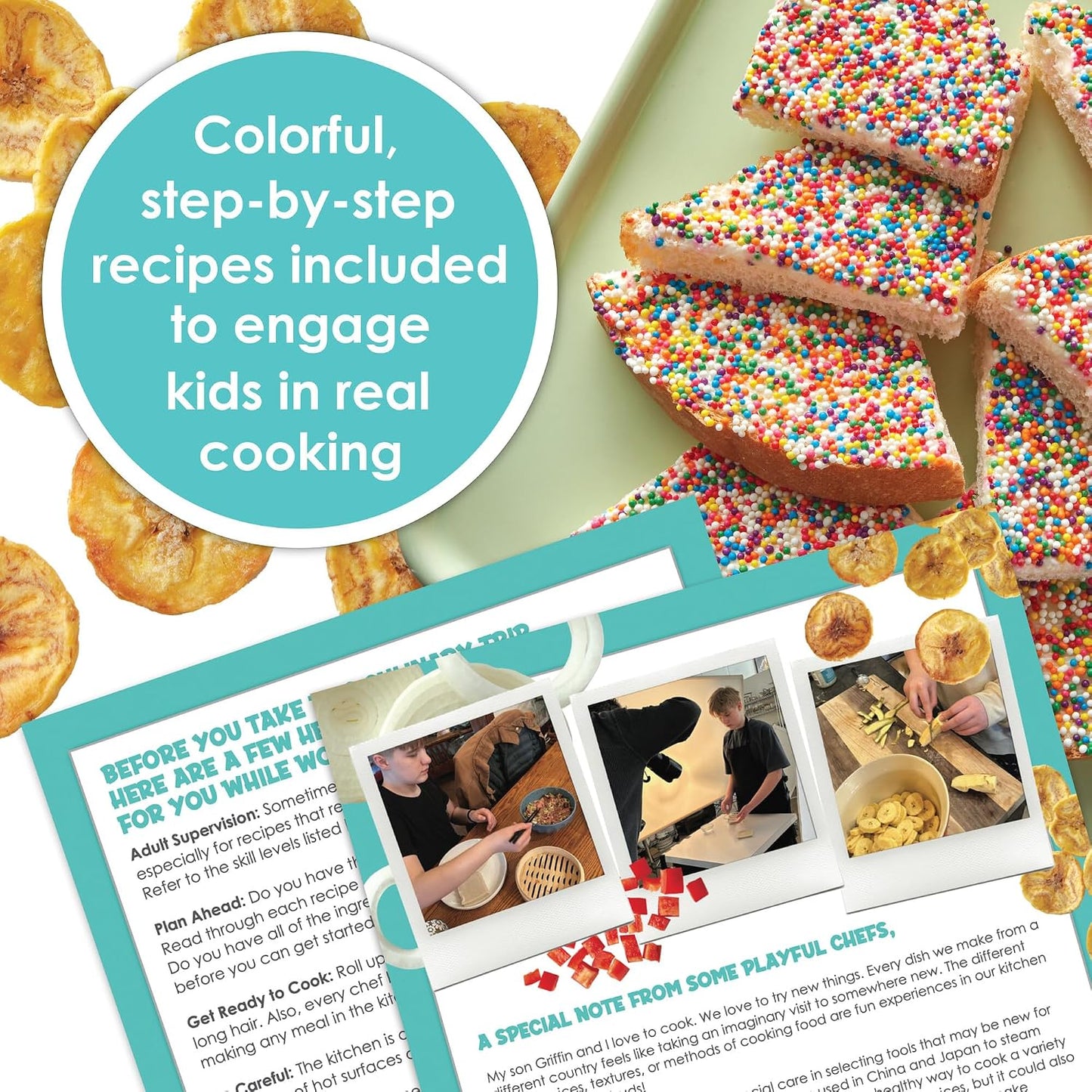 MindWare Playful Chef Foods of The World Kit de cocina para niños,...