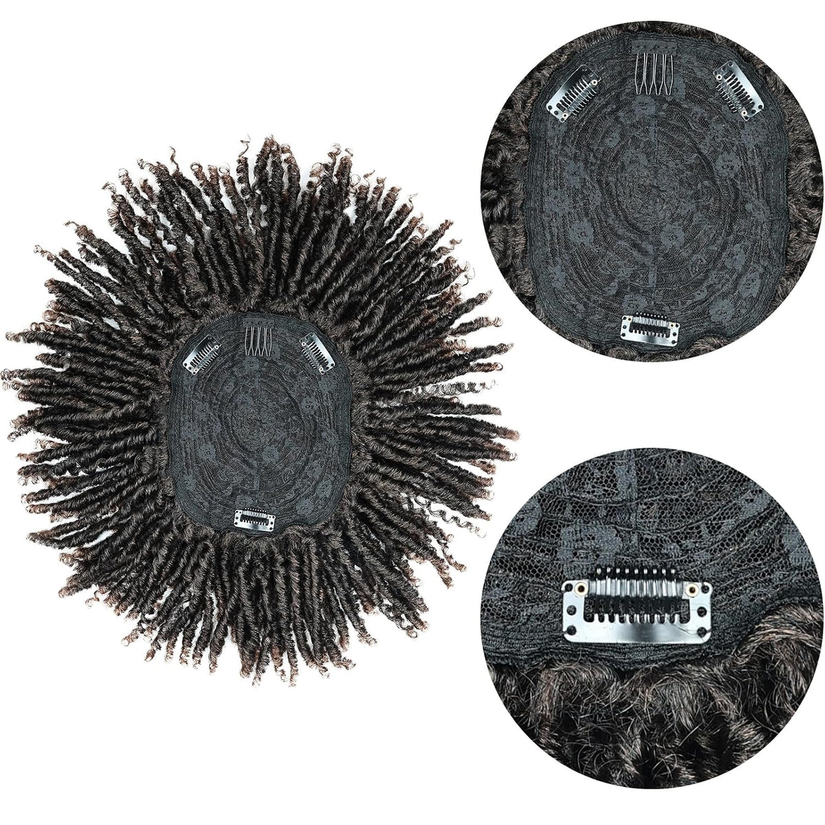 BECUS - Cubrepelo de rastas para hombre, postizo marrón para disfra...