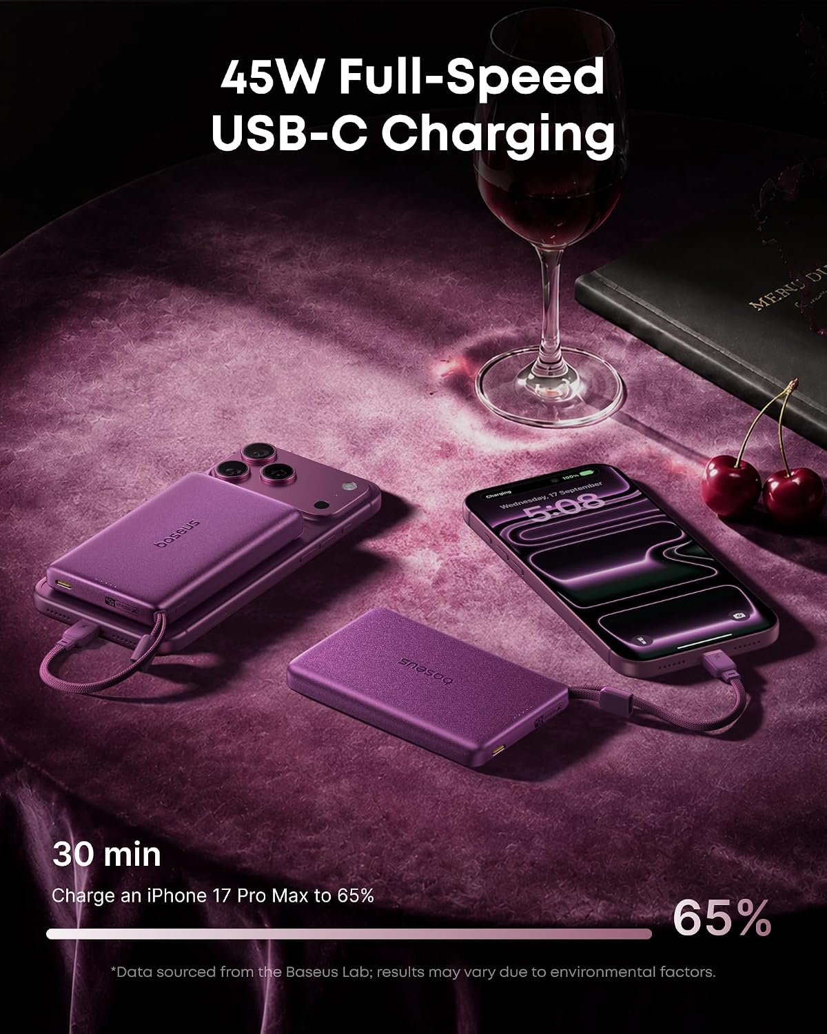 Baseus Picogo AM52 MagSafe Power Bank, Qi2.2 25W 10,000mAh cargador...