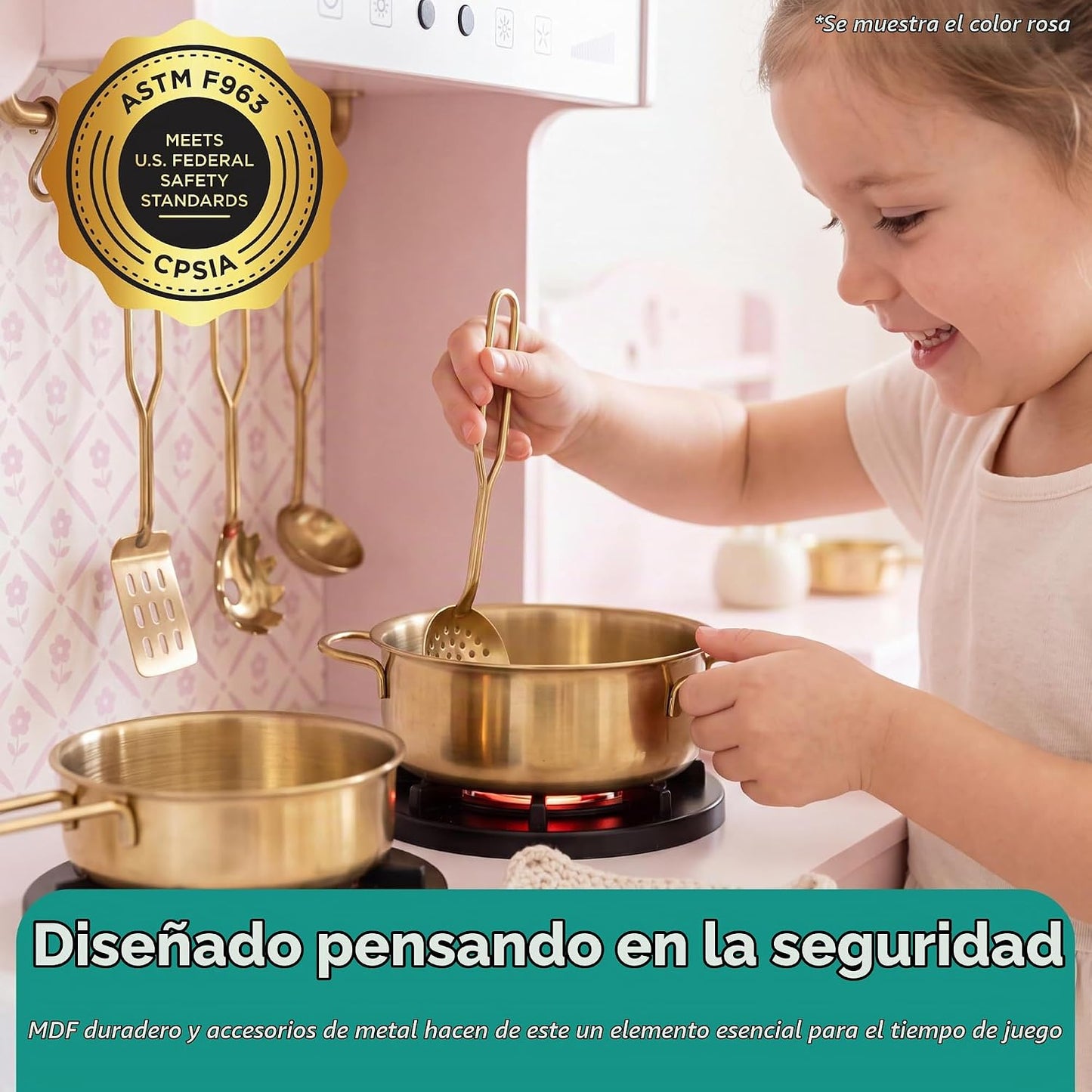 Best Choice Products Juego de cocina para niños y niños pequeños, j...