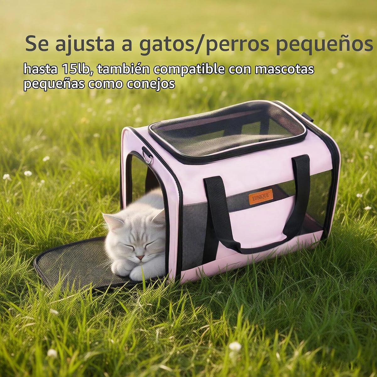 YUNIQUE Transportador de gatos y perros de lados suaves para mascot...