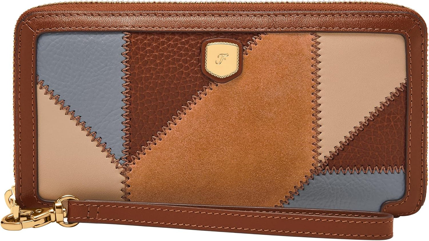 Fossil Lennox Zip Continental Wallet, Patchwork para mujer