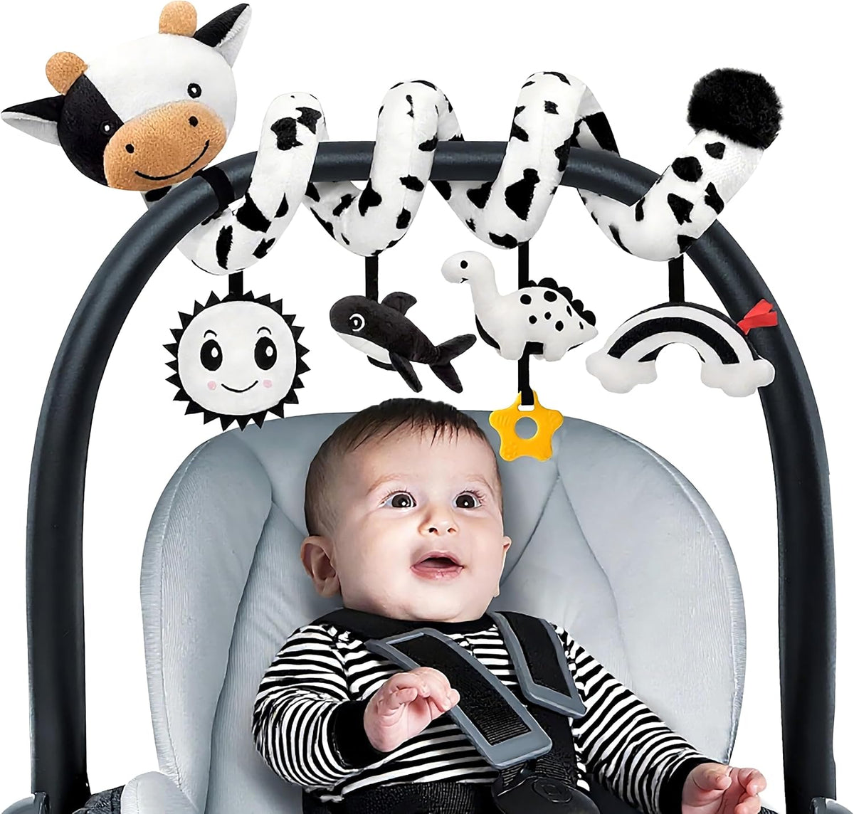 Asiento de coche en espiral para bebés de 0 a 6 meses, asiento de c...