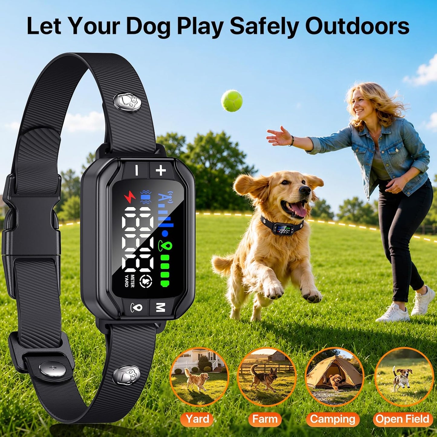 Sistema Inalámbrico De Cerca Para Perros GPS, Cerca Eléctrica Para...