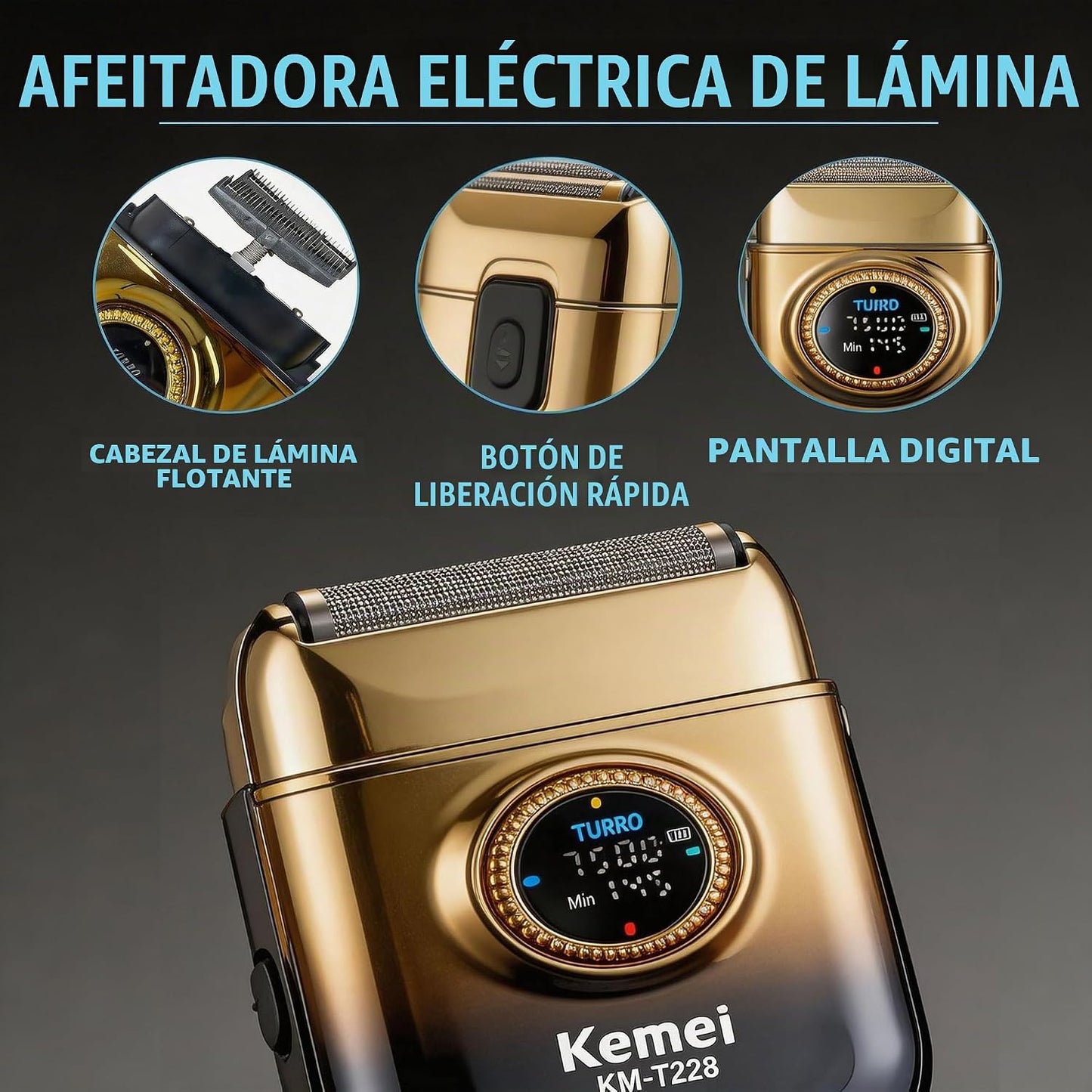 Cortadora de pelo profesional 3 en 1 para hombres, kit de peluquerí...