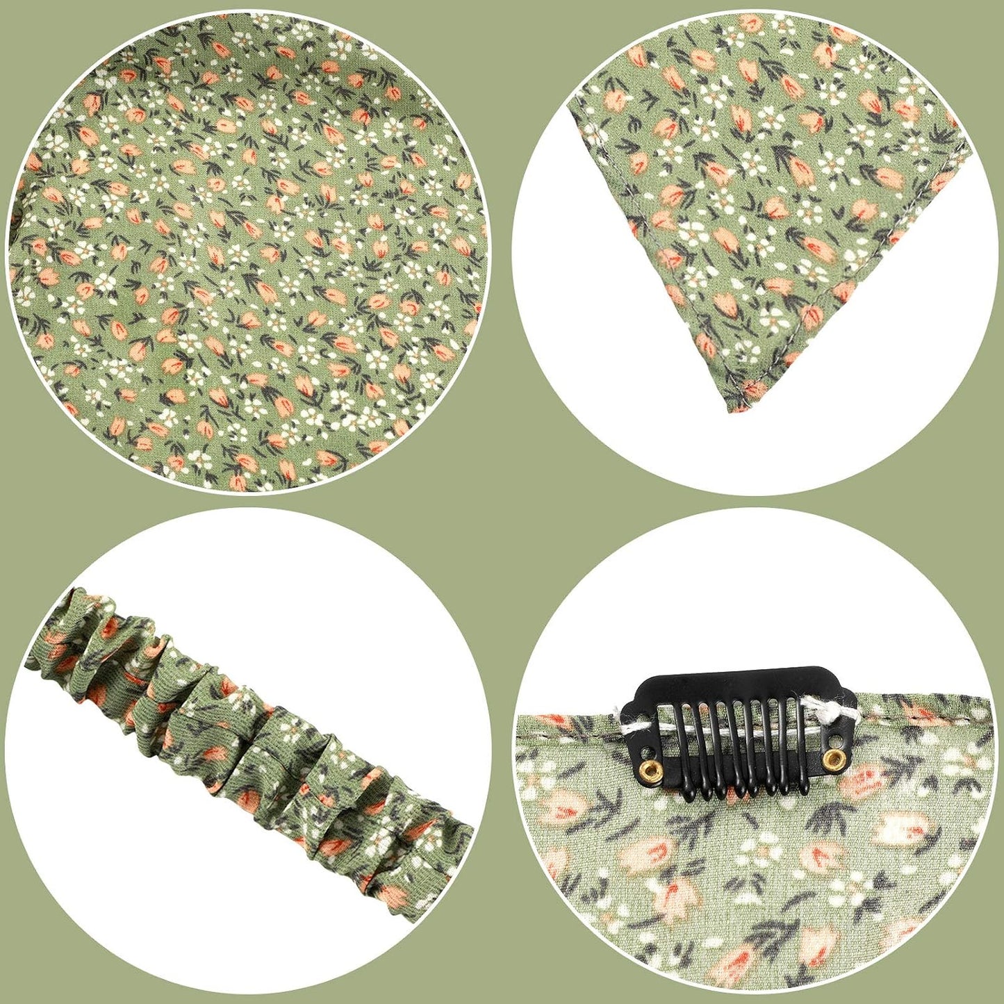 Syhood 6 bandanas florales para el cabello para mujeres y niñas, bu...