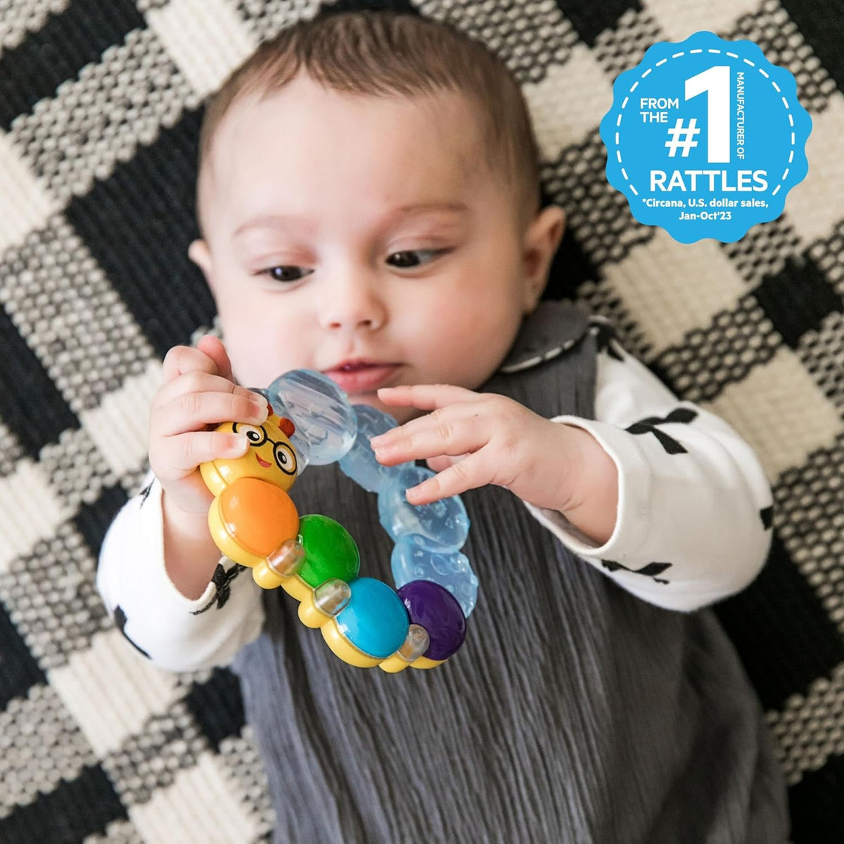 Baby Einstein Teether-Pillar Rattle and Chill - Juguete para dentic...