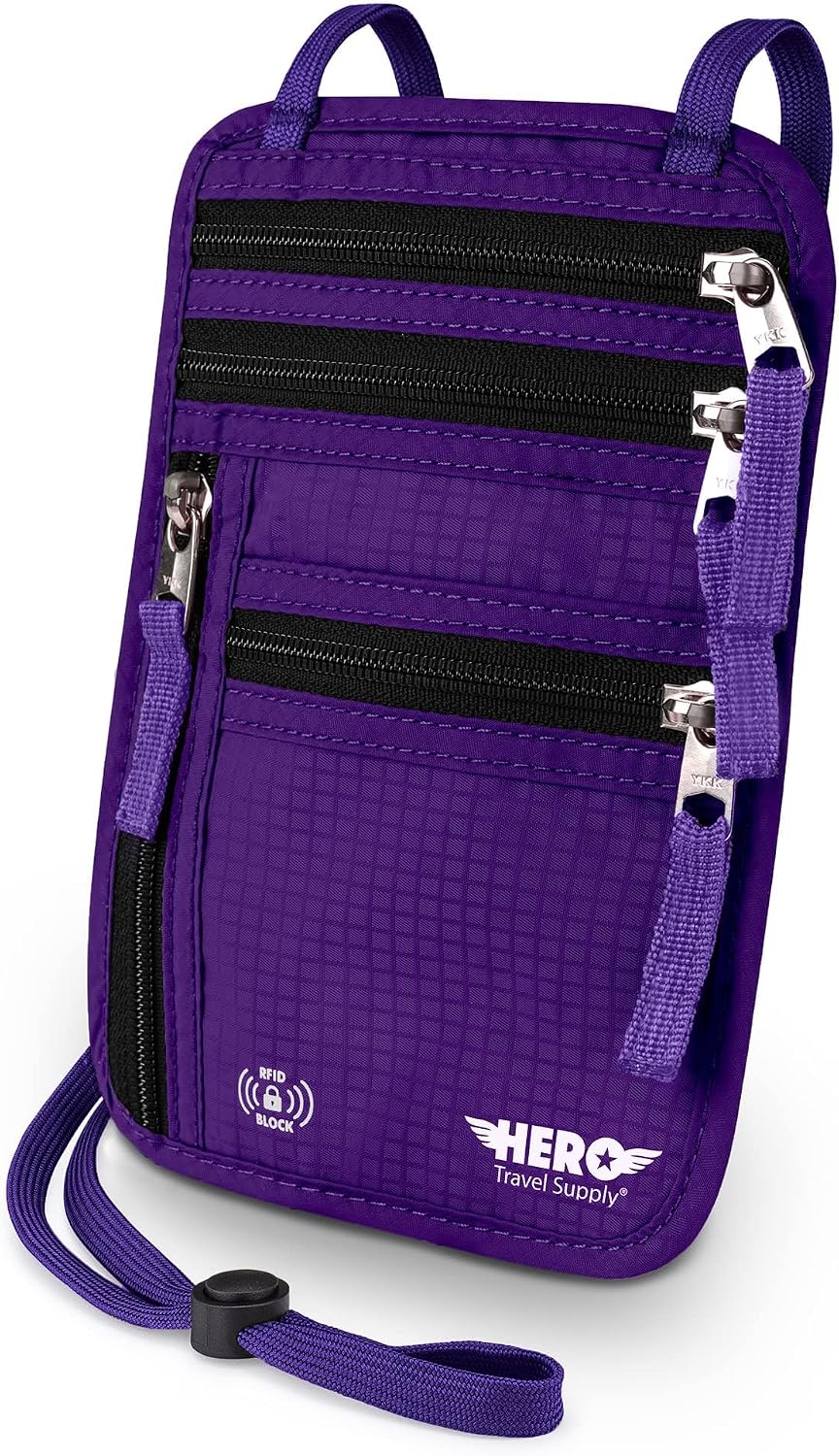 Cartera de Cuello HERO \u2013 Portapasaportes con Bloqueo RFID \u20...