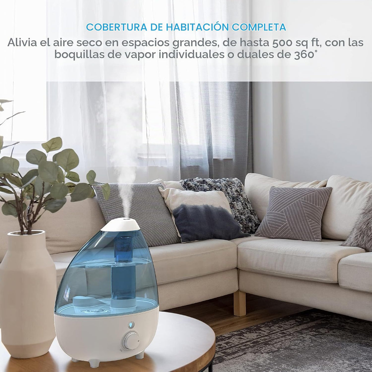 mistaire XL ultrasónico Cool Mist humidificador para grandes habita...