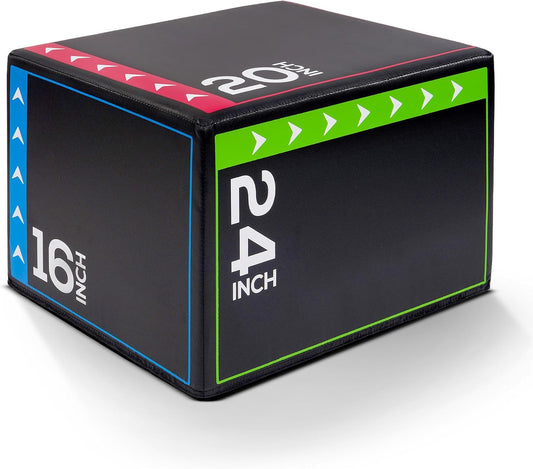 BalanceFrom Caja de salto pliométrica de espuma 3 en 1 para gimnasi...