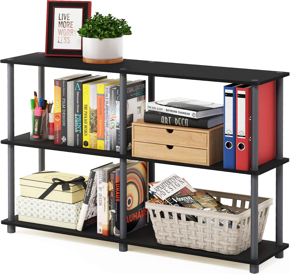Furinno TURN-N-TUBE - Estantes de almacenamiento, Estante de libros...
