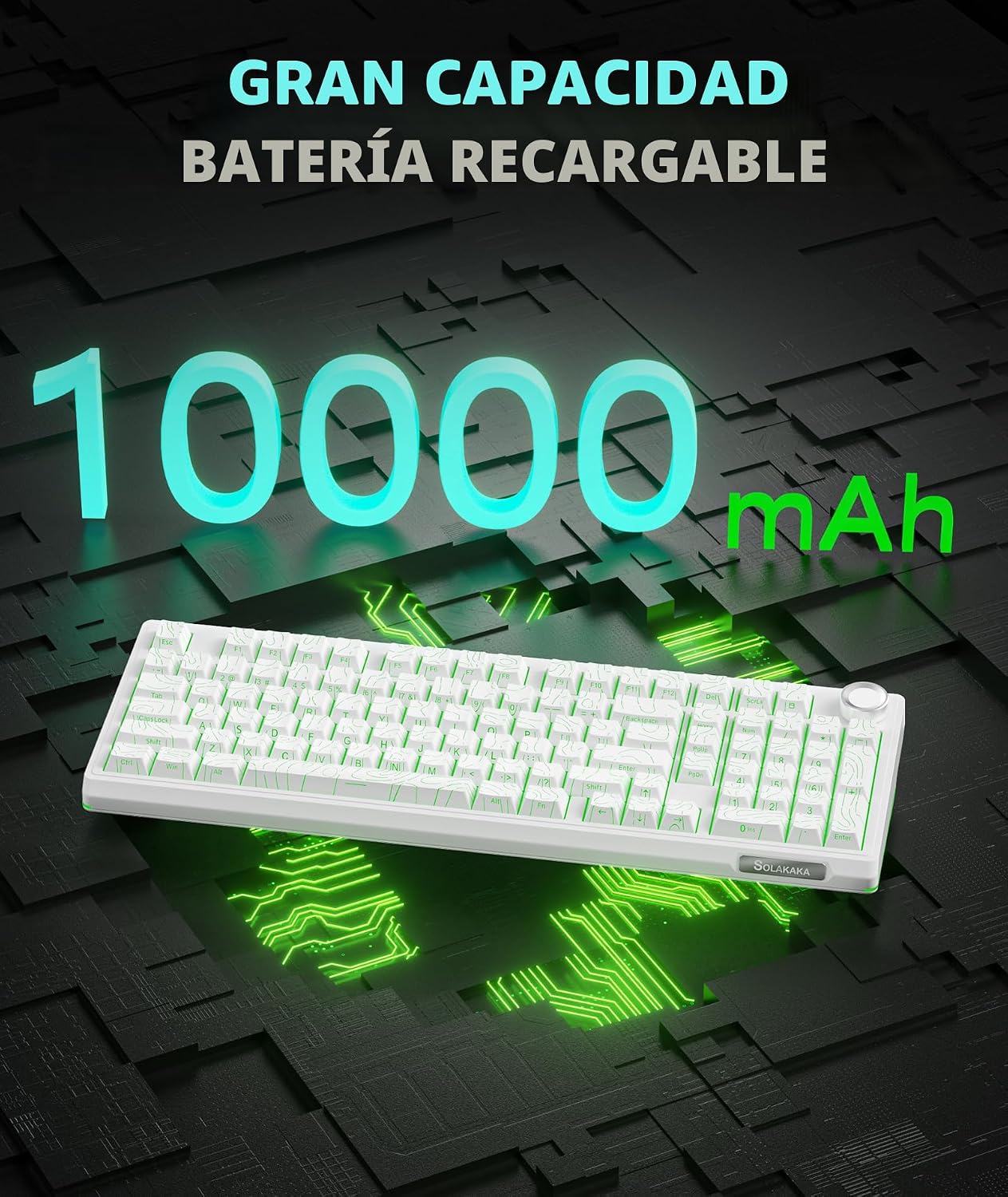 SOLAKAKA KI99 Pro 96% Teclado Mecánico Inalámbrico, Teclado RGB par...