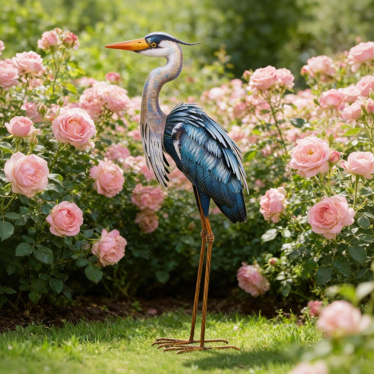 chisheen Estatuas de garza al aire libre, decoración de jardín, est...