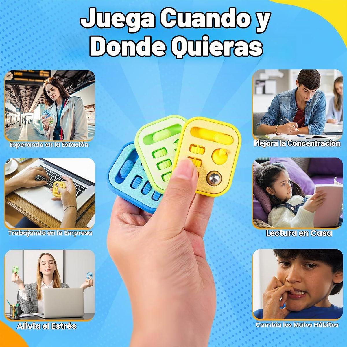 Juguetes de dedos portátiles para niños y adultos: Almohadilla de d...
