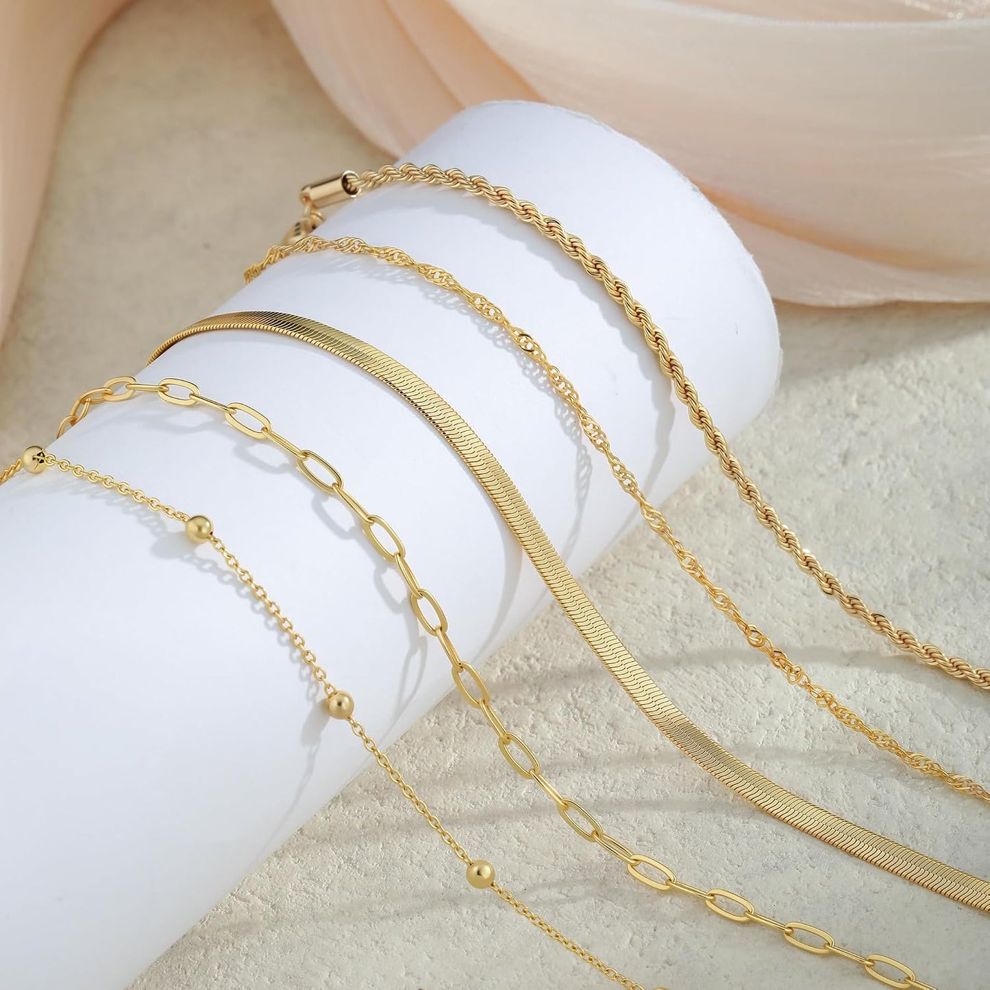 BERISO Pulseras de oro para mujer, elegante pulsera ajustable chapa...