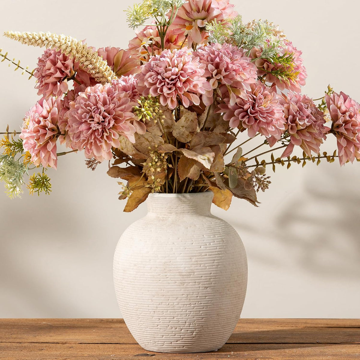 Jarrón de cerámica Vanselia para flores - Decoración del hogar - Ja...