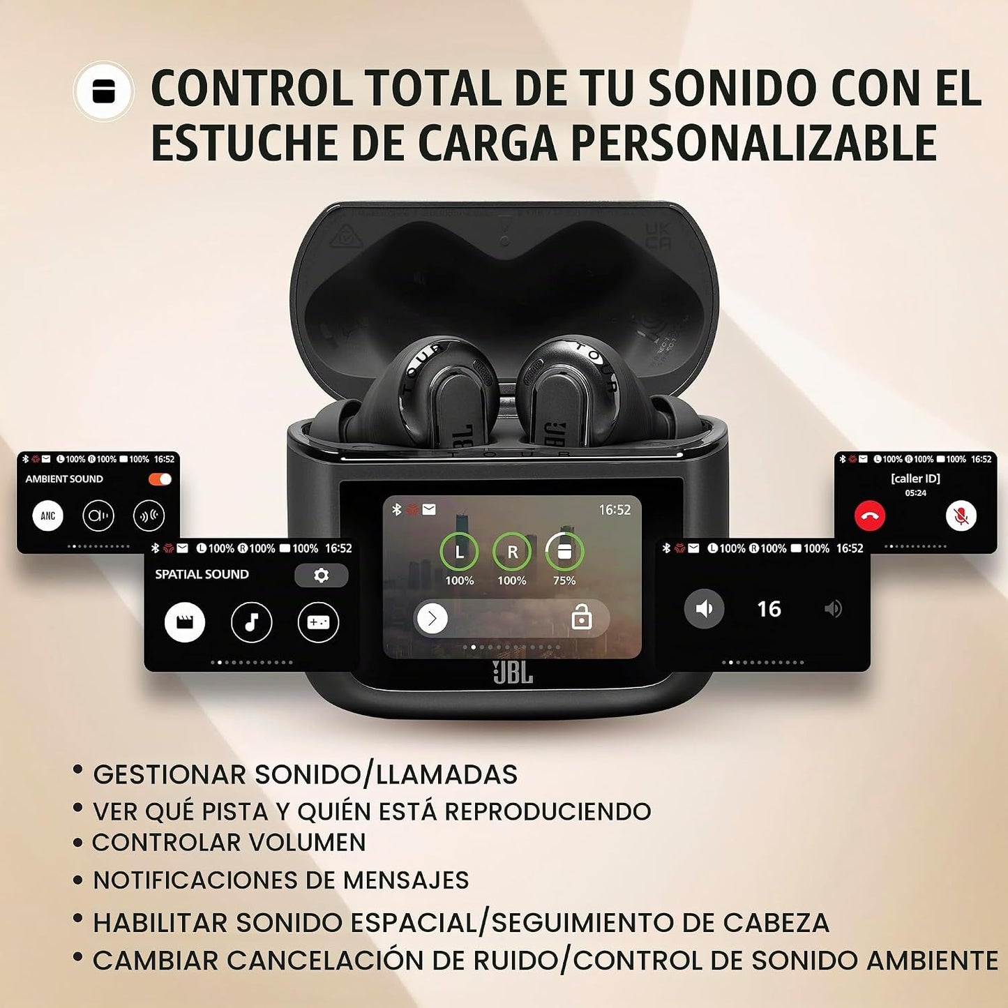 JBL Tour Pro 3 - Audífonos inalámbricos verdaderos, cancelación int...