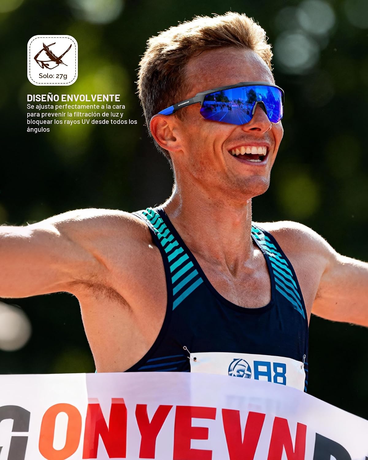 OUKEMAX Lentes de sol deportivos polarizados para hombres y mujeres...