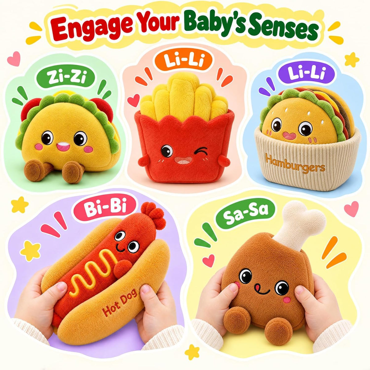 SAIMAND Juguetes sensoriales para bebés, juguetes Montessori para n...
