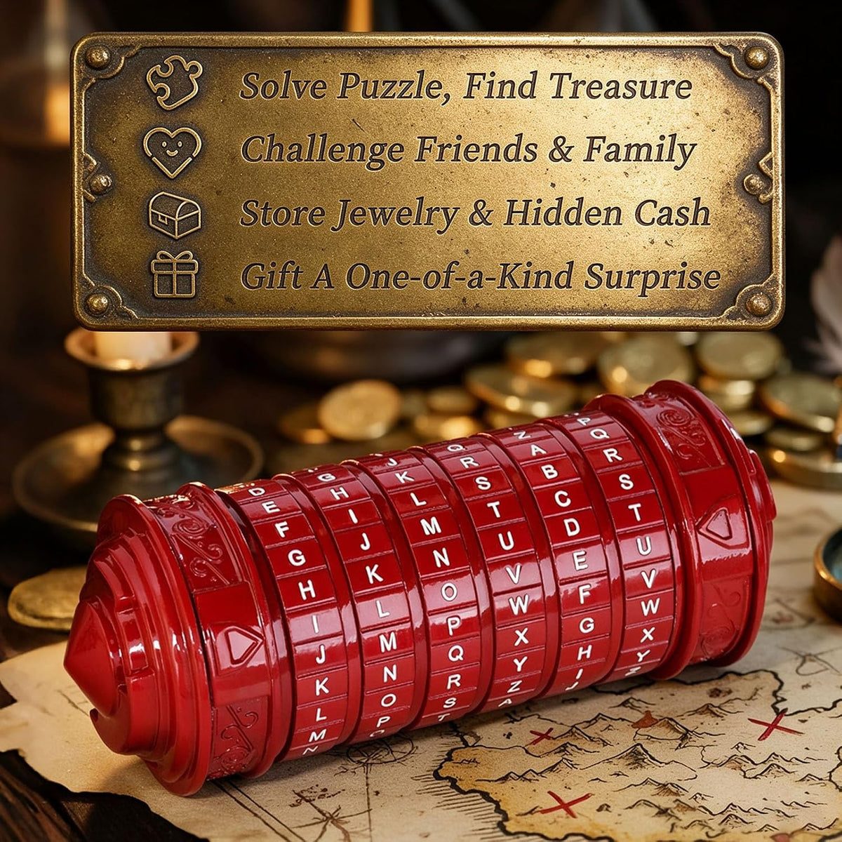 Cryptex Da Vinci Code Cryptex Lock - Cajas de rompecabezas con comp...