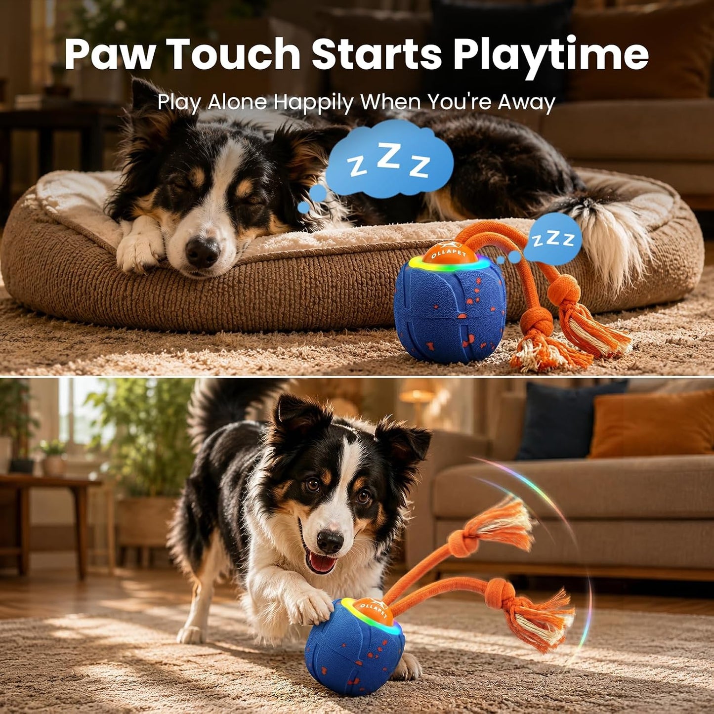 Ollapet Juguetes interactivos inteligentes para perros, 3 modos de...