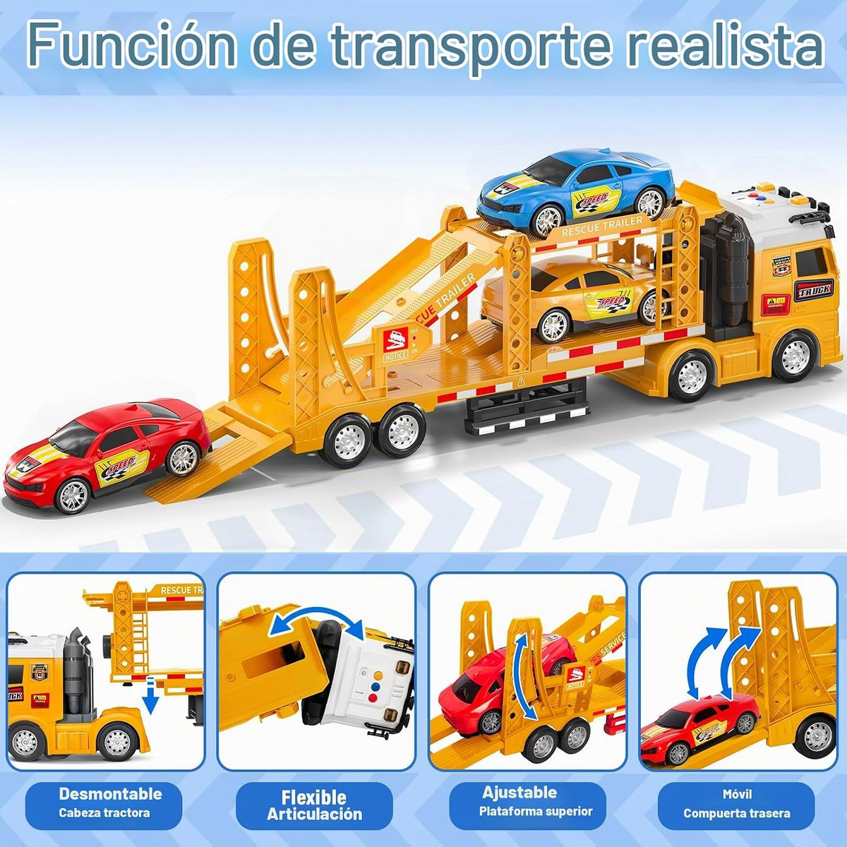 Juguetes para niños pequeños de 3, 4, 5, 6, 7 años, camión de carre...